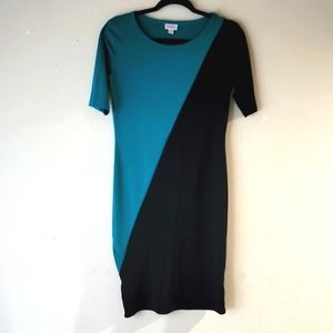 Colorblock Bodycon Midi Dress by LuLaroe, Size S